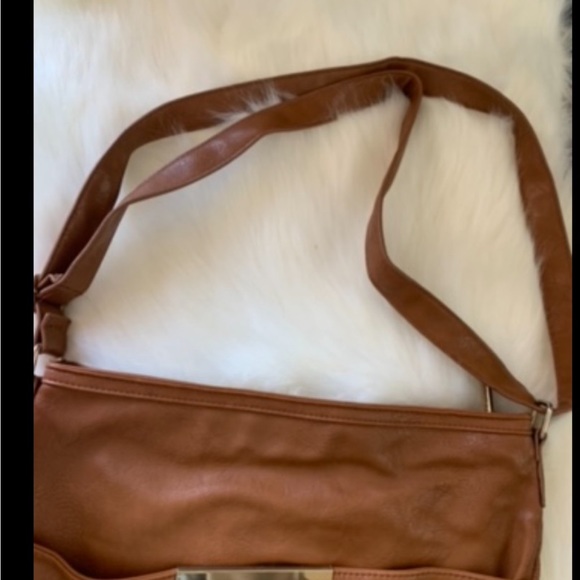 Rampage Gold Studded Side Buckle Tote Purse Handbag - Picture 6 of 11